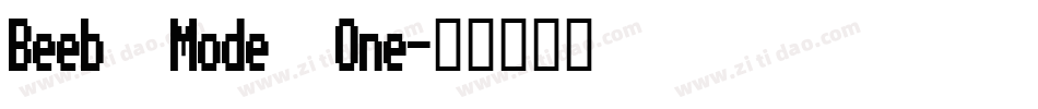 Beeb Mode One字体转换
